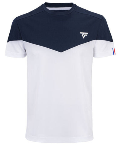 Tecnifibre Perf Tee White/Marine T-Shirt Front View
