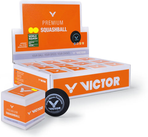 Victor Squash Bälle - 12er Box // Schwarz